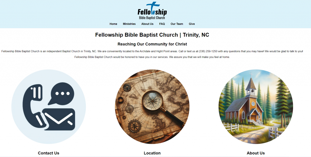 Baptist Church Web Design in Asheville
